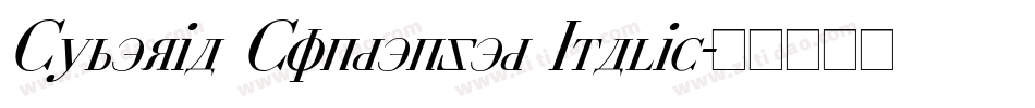 Cyberia Condensed Italic字体转换